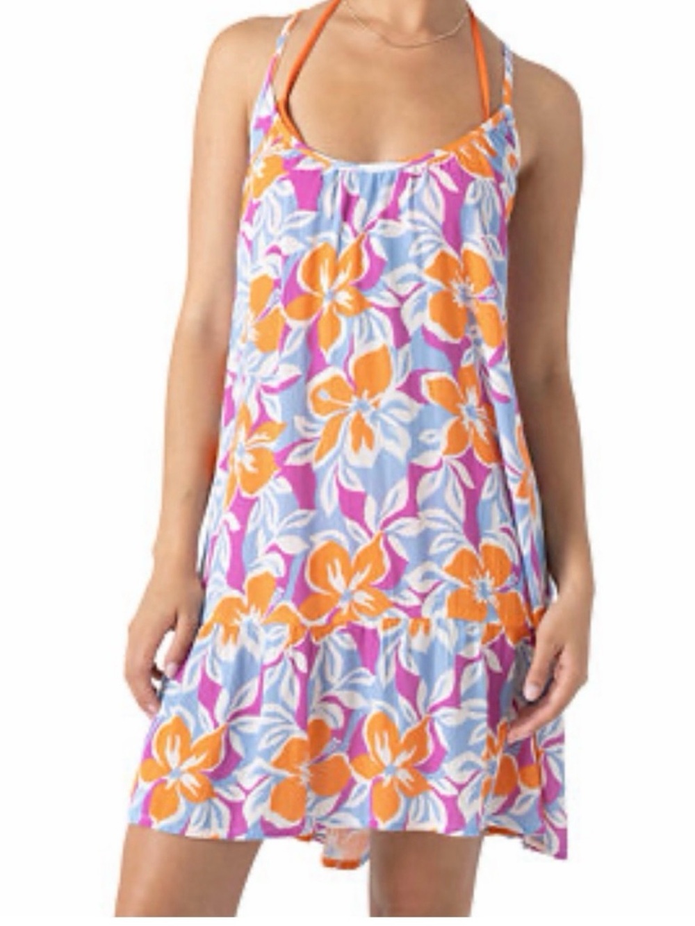 Roxy Multicolor Floral Halter Dress — Topanga Canyon Summer Fling